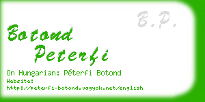 botond peterfi business card